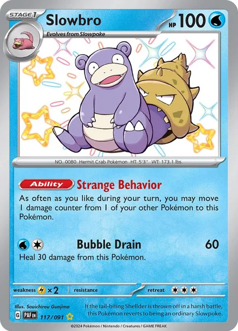 Slowbro #117/091 Holofoil Pokémon card from Paldean Fates