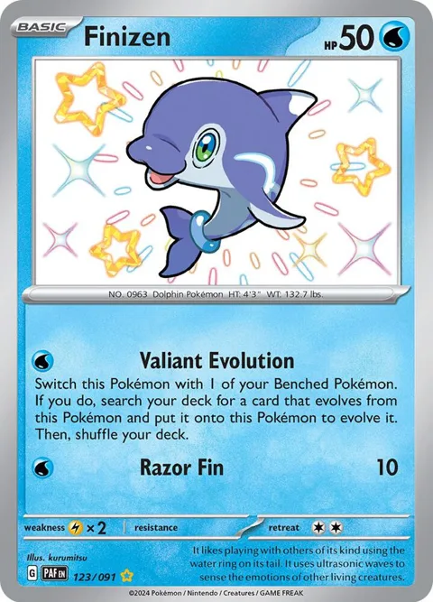 Finizen #123/091 Holofoil Pokémon card from Paldean Fates