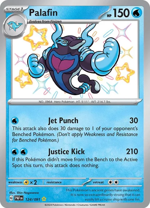Palafin #124/091 Holofoil Pokémon card from Paldean Fates