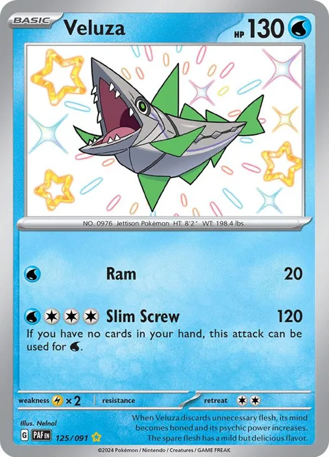 Veluza #125/091 Holofoil Pokémon card from Paldean Fates