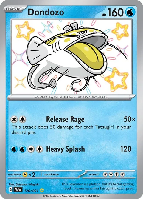Dondozo #126/091 Holofoil Pokémon card from Paldean Fates