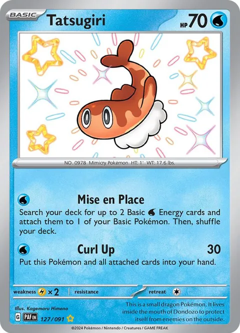 Tatsugiri #127/091 Holofoil Pokémon card from Paldean Fates