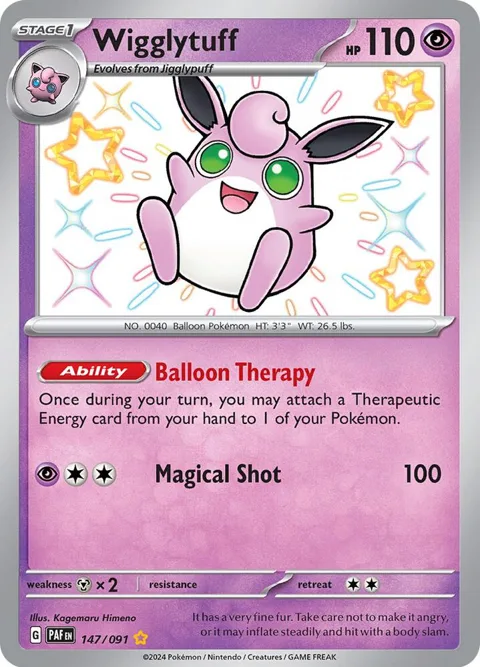 Wigglytuff #147/091 Holofoil Pokémon card from Paldean Fates