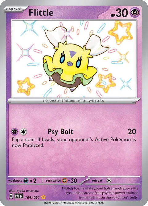 Flittle #164/091 Holofoil Pokémon card from Paldean Fates