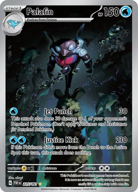 Palafin #225/091 Holofoil Pokémon card from Paldean Fates