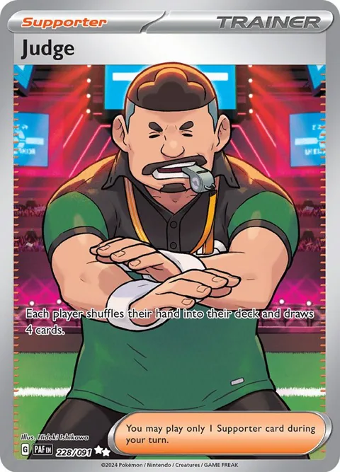 Judge #228/091 Holofoil Pokémon card from Paldean Fates