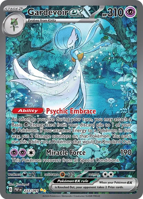 Gardevoir ex #233/091 Holofoil Pokémon card from Paldean Fates