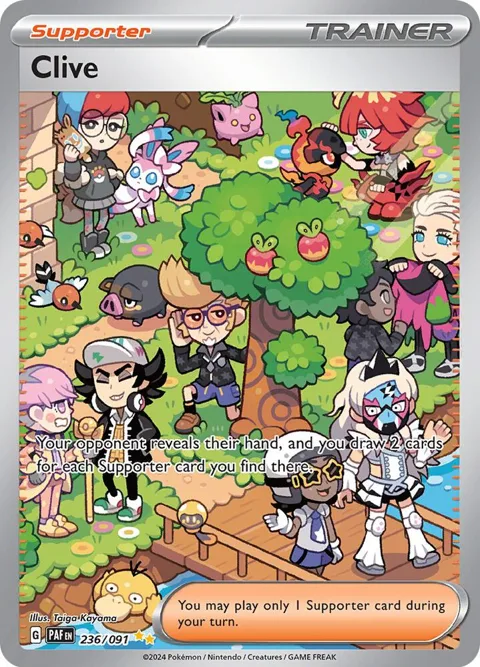 Clive #236/091 Holofoil Pokémon card from Paldean Fates