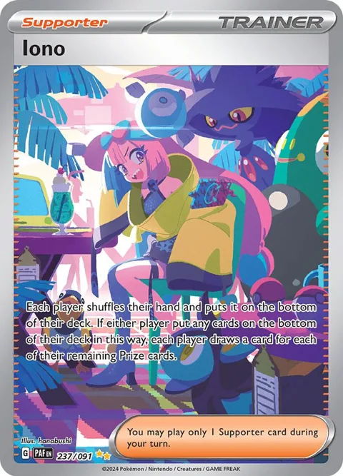 Iono #237/091 Holofoil Pokémon card from Paldean Fates
