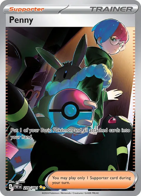 Penny #239/091 Holofoil Pokémon card from Paldean Fates