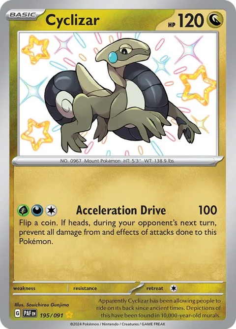 Cyclizar #195/091 Holofoil Pokémon card from Paldean Fates