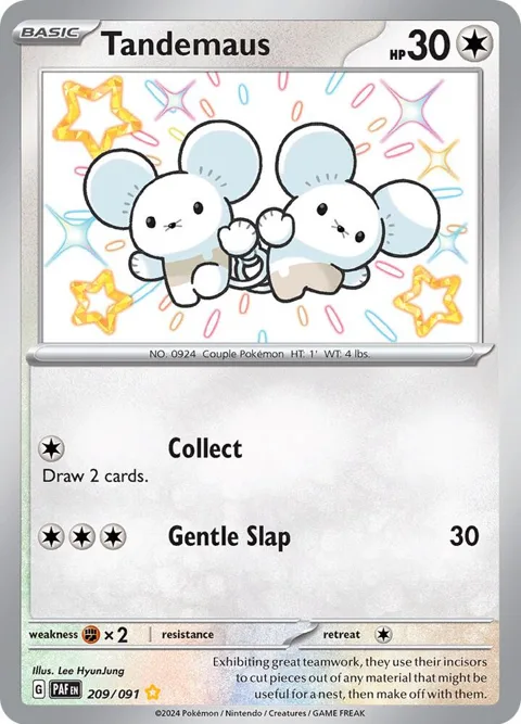 Tandemaus #209/091 Holofoil Pokémon card from Paldean Fates