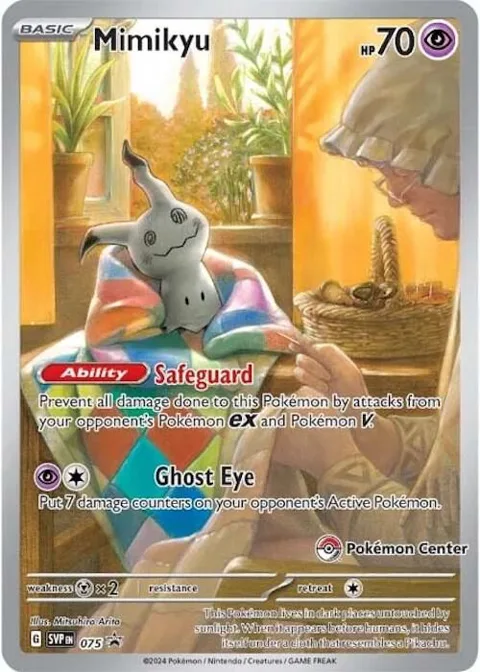 Mimikyu - 075 Pokemon Center Exclusive #075 Holofoil Pokémon card from Scarlet & Violet Promo Cards