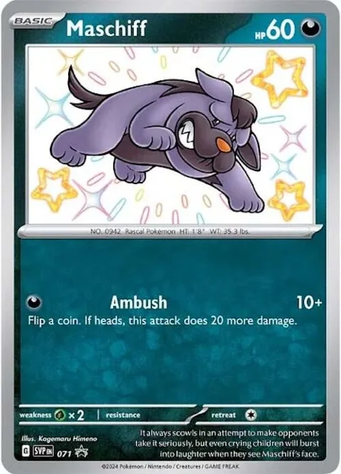 Maschiff #071 Holofoil Pokémon card from Scarlet & Violet Promo Cards