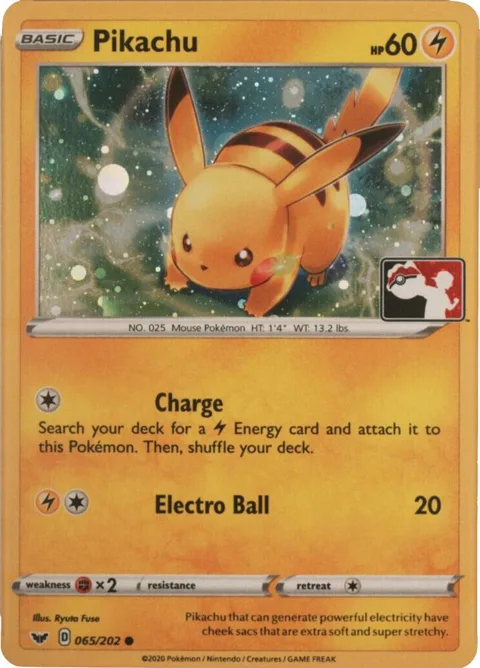 Pikachu - 065/202 Cosmos Holo #065/202 Holofoil Pokémon card from League & Championship Cards