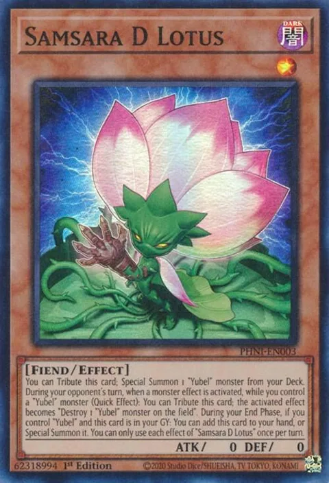 Samsara D Lotus PHNI-EN003 Yu-Gi-Oh card from Phantom Nightmare