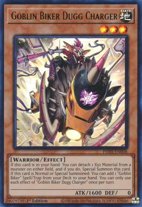 Goblin Biker Dugg Charger PHNI-EN008 Yu-Gi-Oh card from Phantom Nightmare