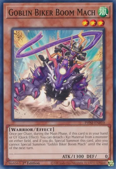 Goblin Biker Boom Mach PHNI-EN010 Yu-Gi-Oh card from Phantom Nightmare