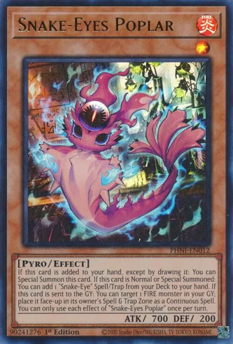Snake-Eyes Poplar PHNI-EN012 Yu-Gi-Oh card from Phantom Nightmare