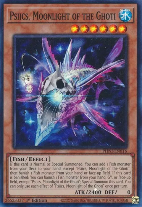 Psiics, Moonlight of the Ghoti PHNI-EN016 Yu-Gi-Oh card from Phantom Nightmare