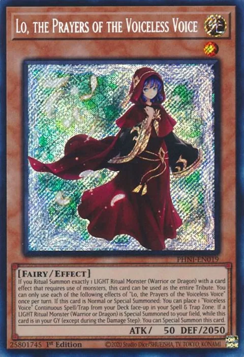 Lo, the Prayers of the Voiceless Voice PHNI-EN019 Yu-Gi-Oh card from Phantom Nightmare