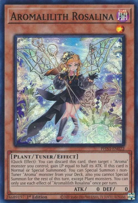 Aromalilith Rosalina PHNI-EN022 Yu-Gi-Oh card from Phantom Nightmare