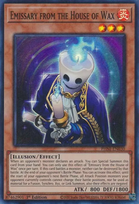 Emissary from the House of Wax PHNI-EN030 Yu-Gi-Oh card from Phantom Nightmare