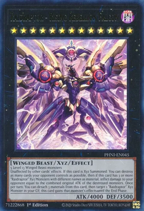 Raidraptor - Rising Rebellion Falcon PHNI-EN045 Yu-Gi-Oh card from Phantom Nightmare