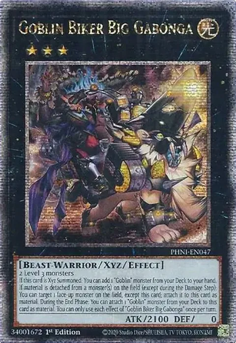 Goblin Biker Big Gabonga Quarter Century Secret Rare PHNI-EN047 Yu-Gi-Oh card from Phantom Nightmare