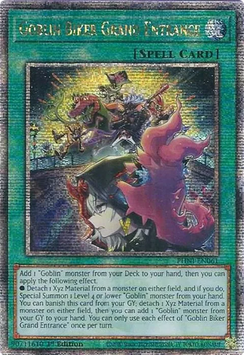 Goblin Biker Grand Entrance Quarter Century Secret Rare PHNI-EN061 Yu-Gi-Oh card from Phantom Nightmare