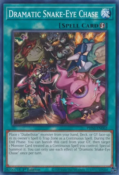 Dramatic Snake-Eye Chase PHNI-EN062 Yu-Gi-Oh card from Phantom Nightmare