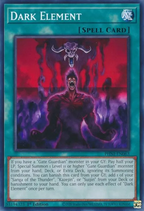 Dark Element PHNI-EN063 Yu-Gi-Oh card from Phantom Nightmare