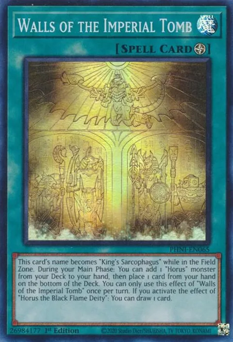 Walls of the Imperial Tomb PHNI-EN065 Yu-Gi-Oh card from Phantom Nightmare