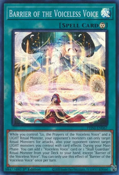 Barrier of the Voiceless Voice PHNI-EN067 Yu-Gi-Oh card from Phantom Nightmare