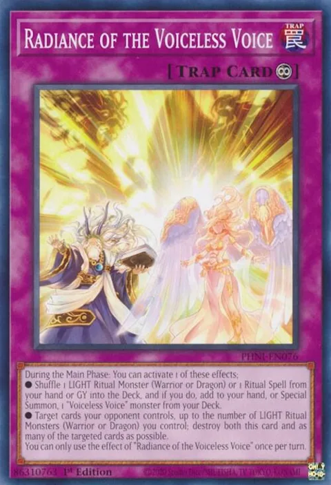 Radiance of the Voiceless Voice PHNI-EN076 Yu-Gi-Oh card from Phantom Nightmare