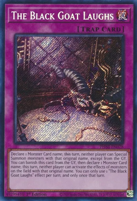 The Black Goat Laughs PHNI-EN078 Yu-Gi-Oh card from Phantom Nightmare