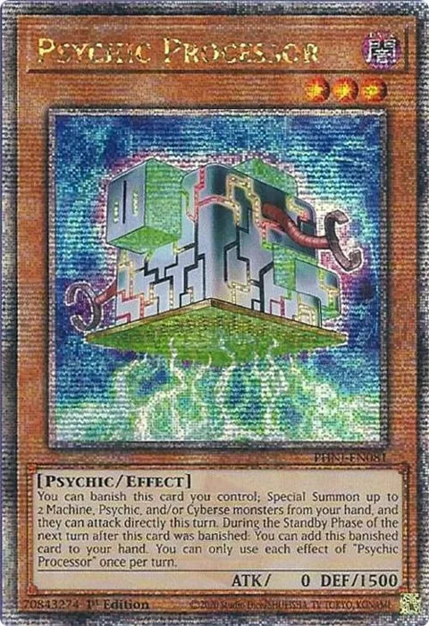 Psychic Processor Quarter Century Secret Rare PHNI-EN081 Yu-Gi-Oh card from Phantom Nightmare