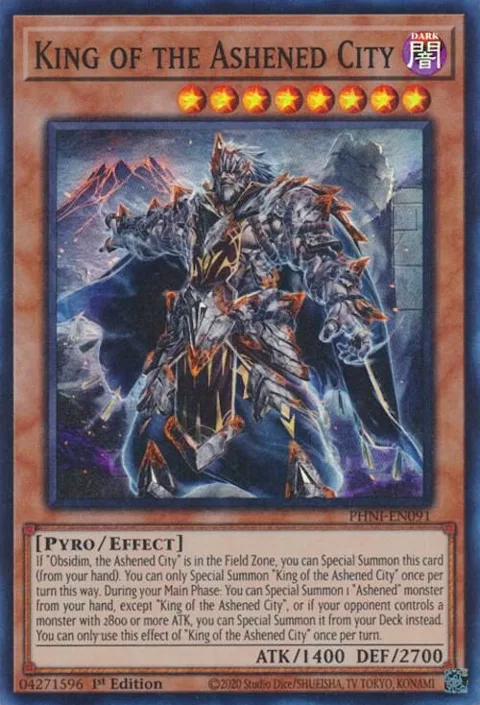 King of the Ashened City PHNI-EN091 Yu-Gi-Oh card from Phantom Nightmare
