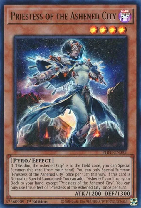 Priestess of the Ashened City PHNI-EN093 Yu-Gi-Oh card from Phantom Nightmare