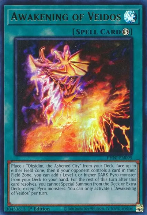 Awakening of Veidos PHNI-EN095 Yu-Gi-Oh card from Phantom Nightmare