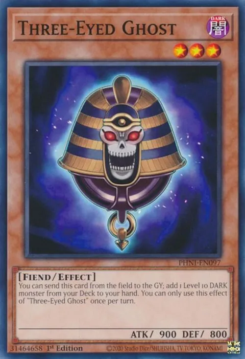 Three-Eyed Ghost PHNI-EN097 Yu-Gi-Oh card from Phantom Nightmare