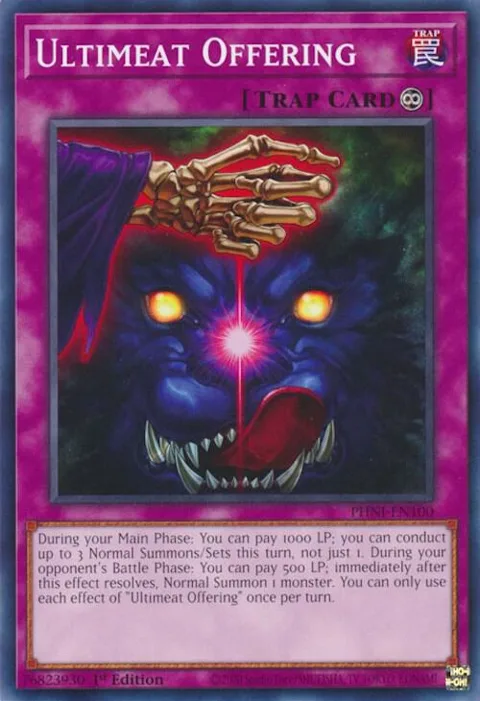 Ultimeat Offering PHNI-EN100 Yu-Gi-Oh card from Phantom Nightmare