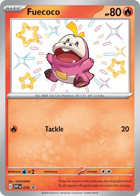 Fuecoco #079 Holofoil Pokémon card from Scarlet & Violet Promo Cards