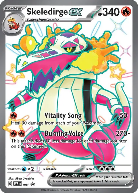 Skeledirge ex #081 Holofoil Pokémon card from Scarlet & Violet Promo Cards