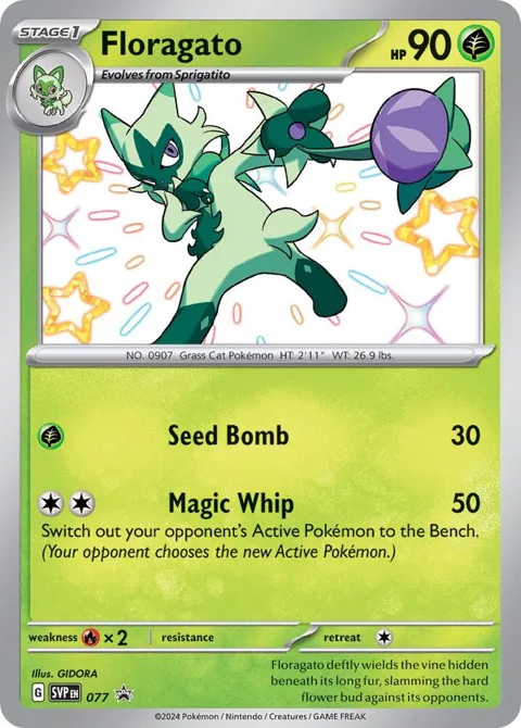 Floragato #077 Holofoil Pokémon card from Scarlet & Violet Promo Cards