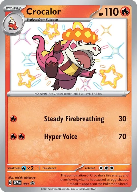 Crocalor #080 Holofoil Pokémon card from Scarlet & Violet Promo Cards