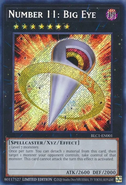 Number 11: Big Eye BLC1-EN001 Yu-Gi-Oh card from Battles of Legend: Chapter 1