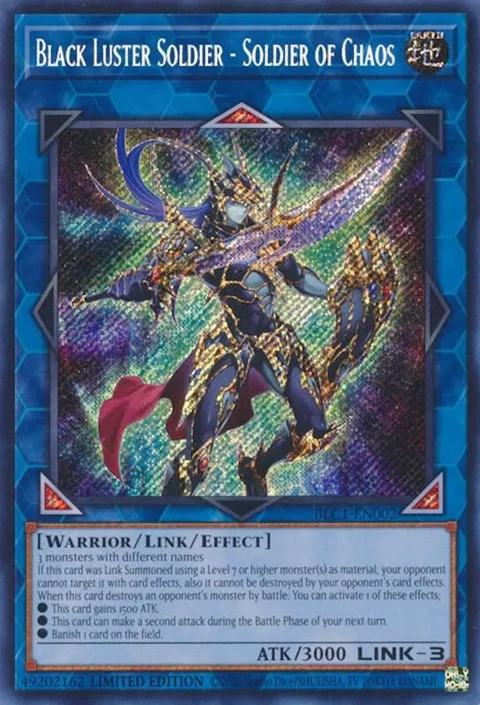 Black Luster Soldier - Soldier of Chaos BLC1-EN002 Yu-Gi-Oh card from Battles of Legend: Chapter 1