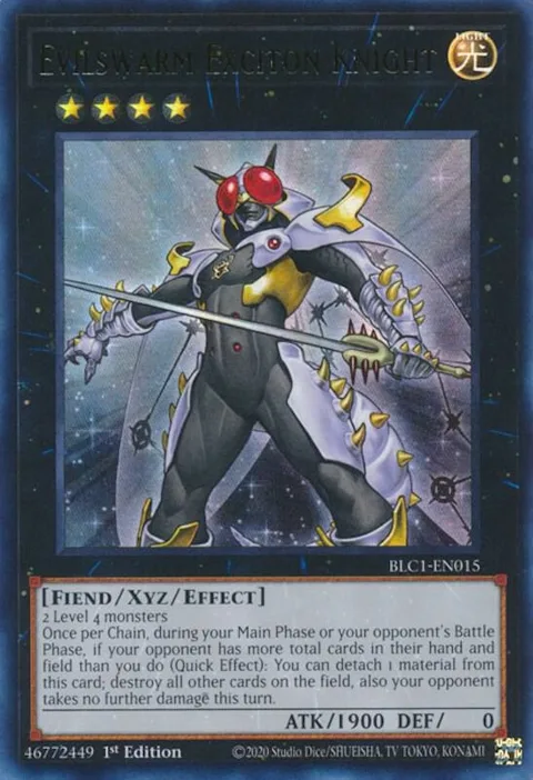 Evilswarm Exciton Knight BLC1-EN015 Yu-Gi-Oh card from Battles of Legend: Chapter 1