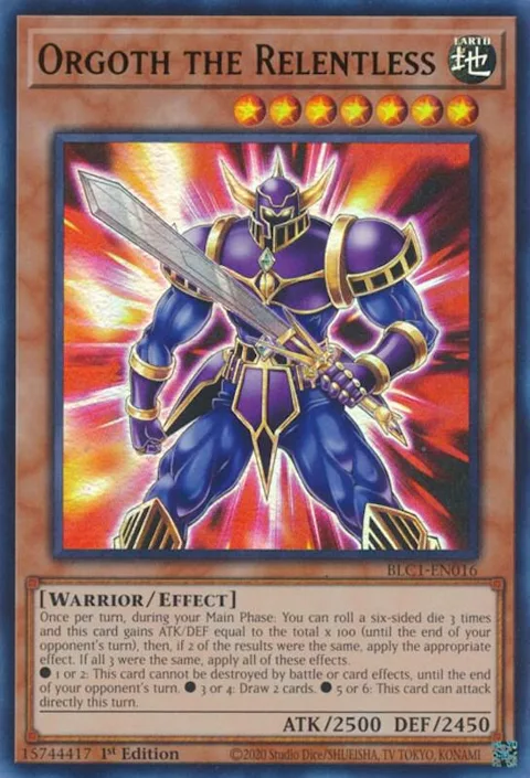 Orgoth the Relentless BLC1-EN016 Yu-Gi-Oh card from Battles of Legend: Chapter 1